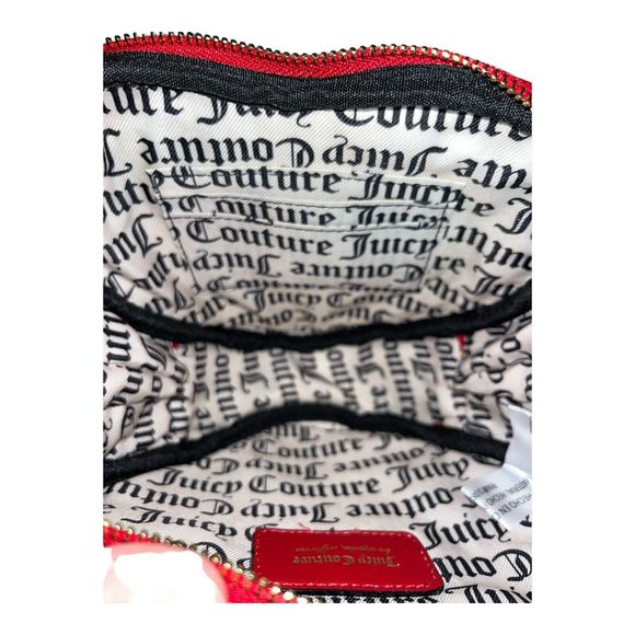 Juicy Couture “Love Never Dies” Mini Crossbody Purse Hot Red Gold Studs NWT - Picture 5 of 6